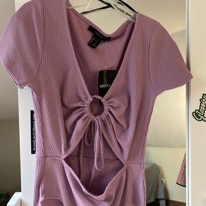 Forever 21 purple cutout bodysuit